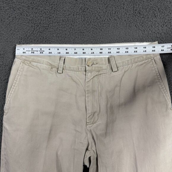 Polo Ralph Lauren Pants Mens 34x32 Beige Tan Classic Fit Chinos Preppy Casual - Picture 11 of 16